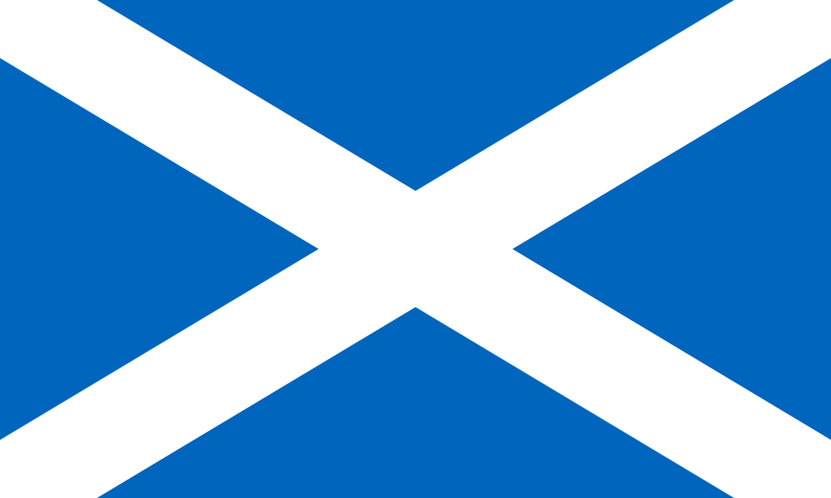 Image of the Saltire, also known as St. Andrew's Cross.